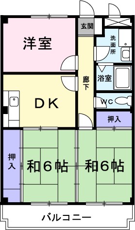 高砂市曽根町のマンションの間取り