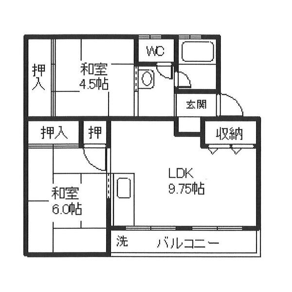 マンション由多賀の間取り