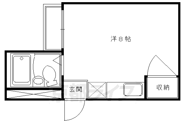 京都市右京区西京極火打畑町のマンションの間取り