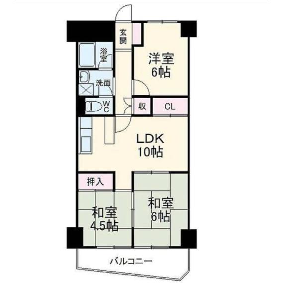 浜松市中央区住吉のマンションの間取り