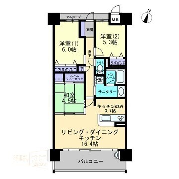 アルファステイツ西の土居の間取り