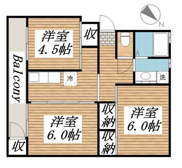 松戸市緑ケ丘のマンションの間取り