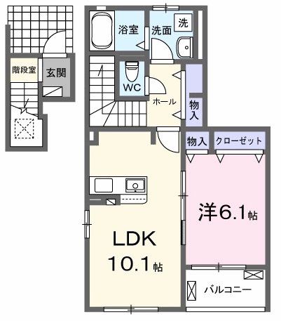 武蔵村山市本町のアパートの間取り