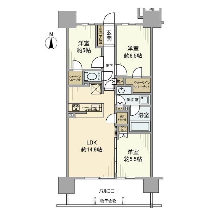 オーベル東陽町ファインレジデンスの間取り