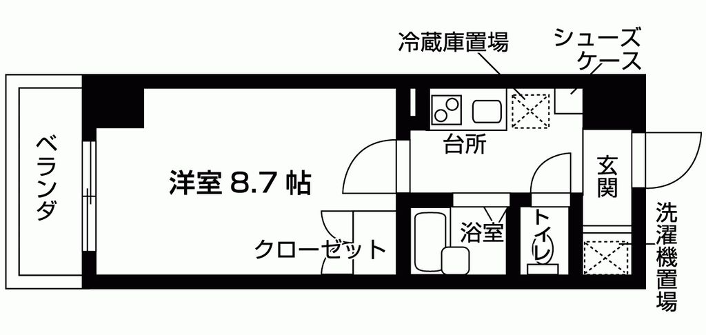 E Studioの間取り