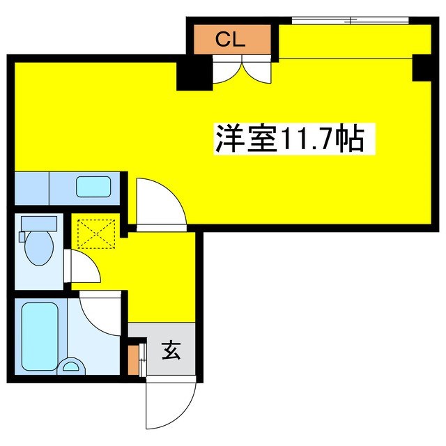 札幌市東区北十条東のマンションの間取り