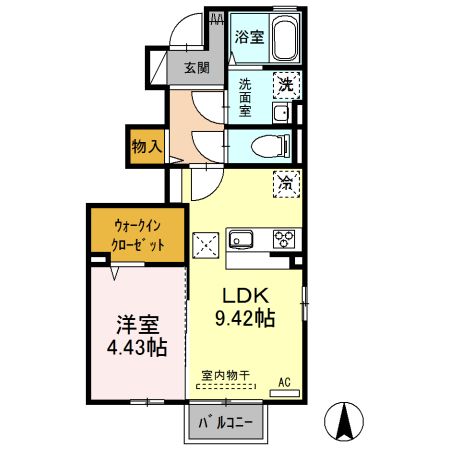 上越市大豆のアパートの間取り