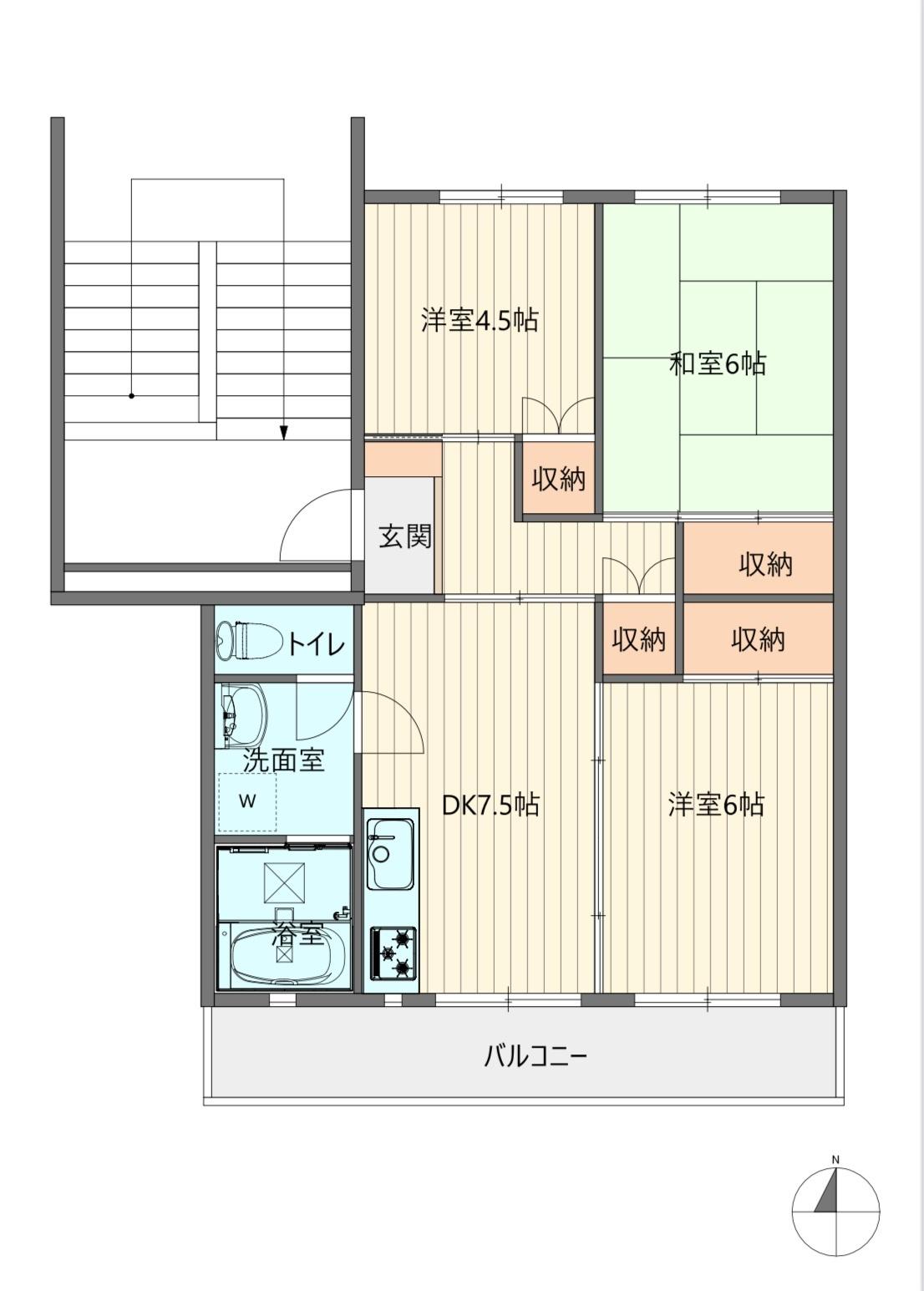 西武狭山台ハイツ Ｙ棟の間取り