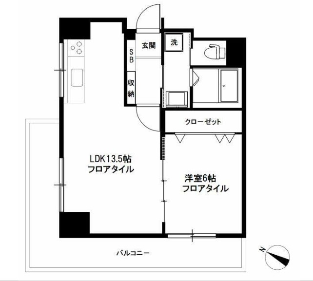 マンション島津山の間取り