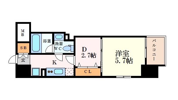 名古屋市東区泉のマンションの間取り