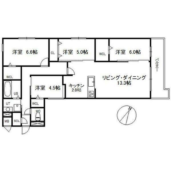 Ｓ－ＲＥＳＩＤＥＮＣＥ宮の森の間取り