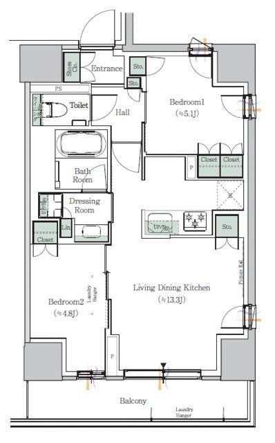 ＯＮＥ　ＲＯＯＦ　ＲＥＳＩＤＥＮＣＥ　ＮＩＳＨＩＮＩＰＰＯＲＩの間取り