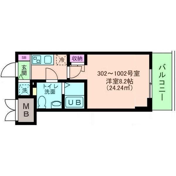 尼崎市昭和南通のマンションの間取り