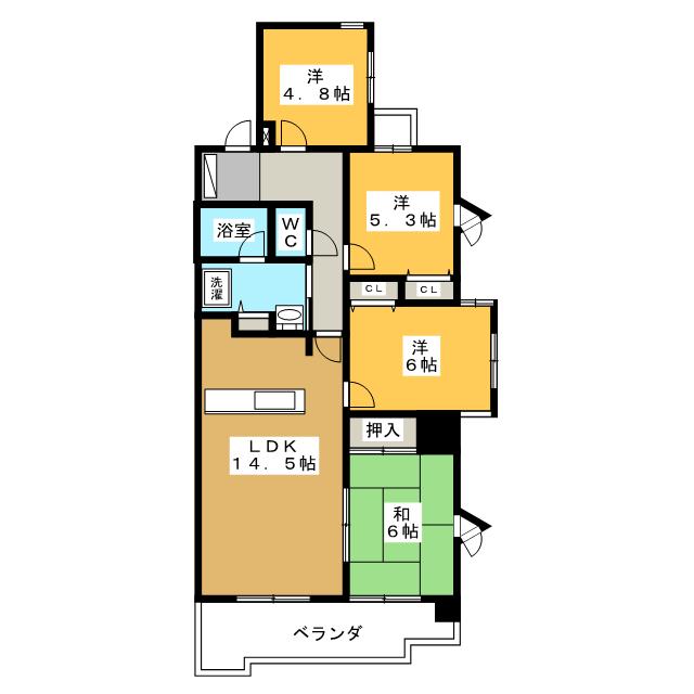 チサンマンション各務原の間取り