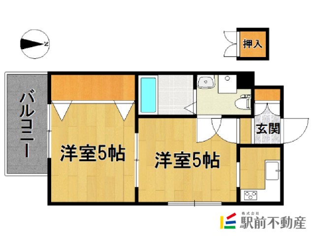 福岡市中央区警固のマンションの間取り