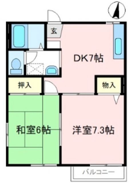 シャトーサシダＡの間取り