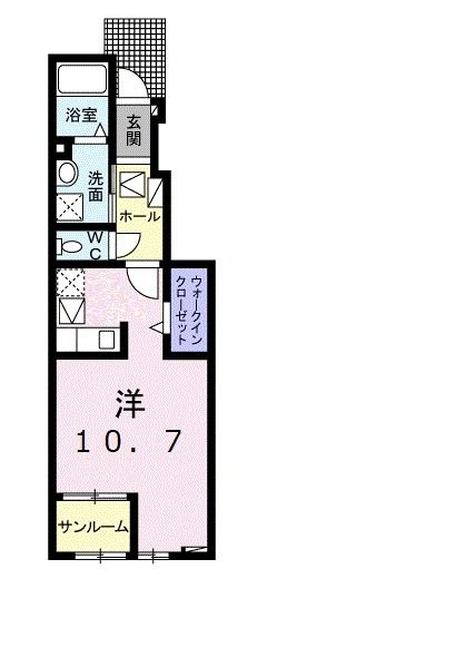 大崎市古川若葉町のアパートの間取り