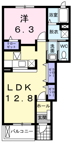 カーサ　プラシードII番館の間取り