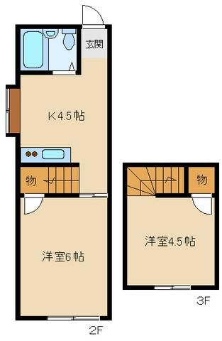 小平市美園町のアパートの間取り