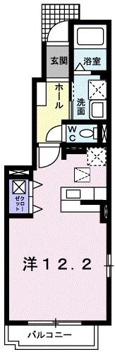 【堺市堺区緑町のアパートの間取り】