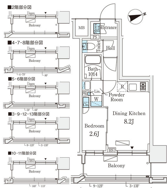 リビオメゾン御茶ノ水EASTの間取り