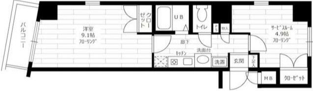 千代田区岩本町のマンションの間取り