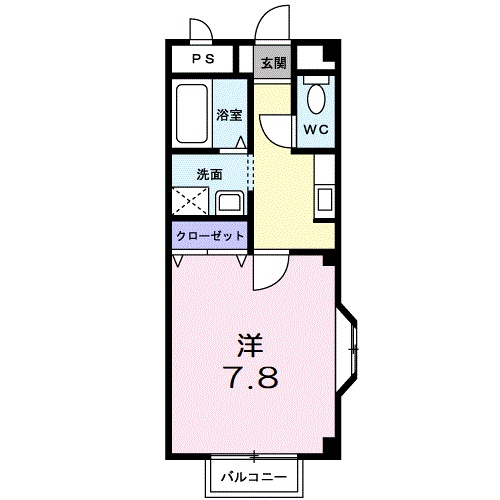 長浜市北船町のアパートの間取り