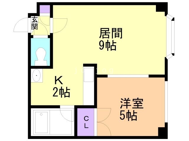 札幌市中央区南五条西のマンションの間取り