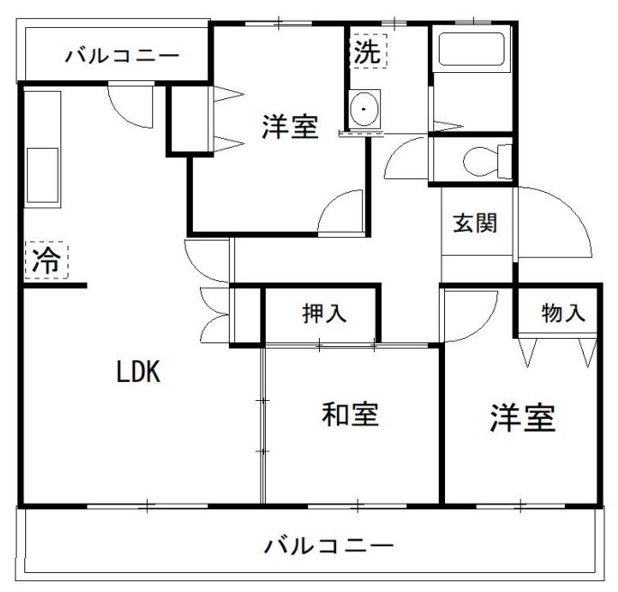 Ｖ ｒｏｏｍ成城南の間取り