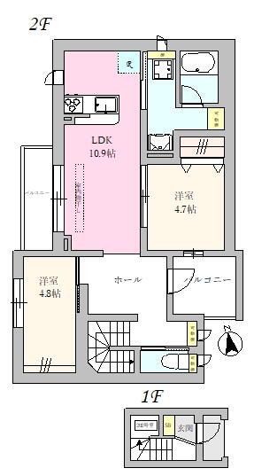 世田谷区梅丘のマンションの間取り