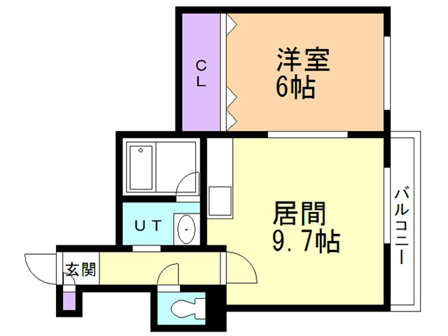 函館市大手町のマンションの間取り