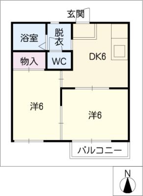 サンハイツ国府宮の間取り