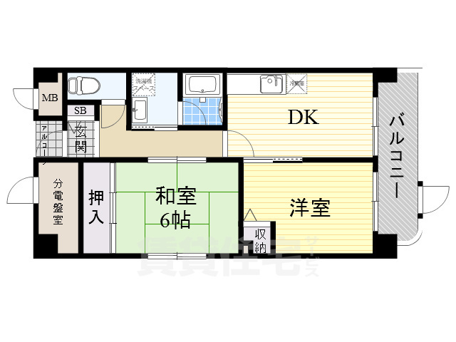 大阪市住吉区杉本のマンションの間取り