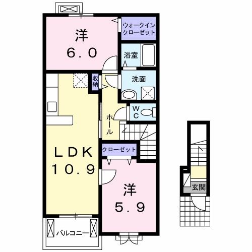 ボヌール　ヤカクラの間取り