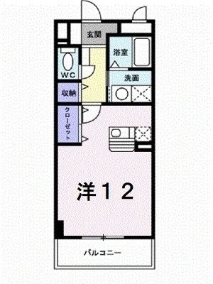 【松山市竹原のマンションの間取り】