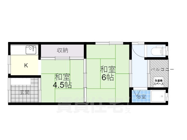 茨木市西田中町のアパートの間取り