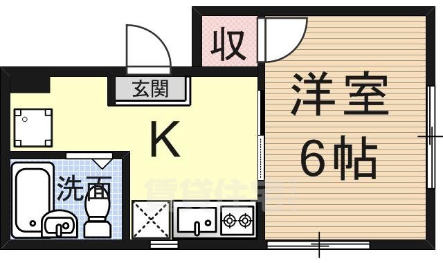 大津市一里山のアパートの間取り