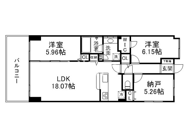 グランレブリー三条御幸町の間取り