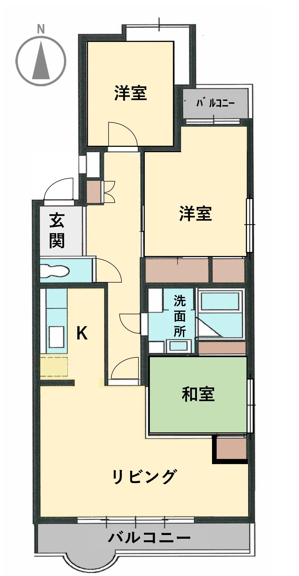 織平マンション リヴの間取り写真