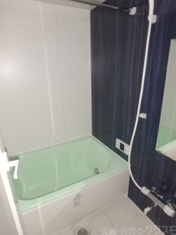 バス・シャワールーム　緑色がさわやかですね