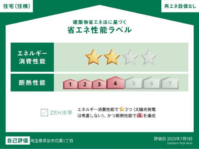 建物外観　省エネ性能ラベル