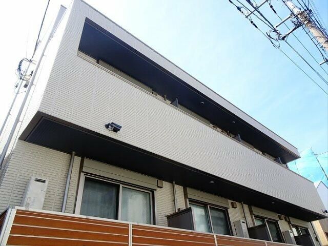 建物外観　鉄骨造・総戸数は12戸です。