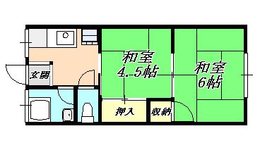 ＪＲ山陽本線 垂水駅 徒歩19分 2階建 築56年の間取り写真