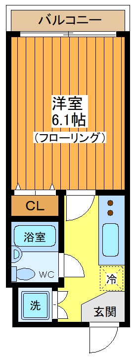 東急田園都市線 三軒茶屋駅 徒歩6分 4階建 築30年の間取り写真