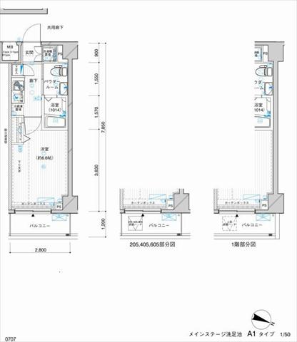 東急池上線 長原駅 徒歩4分 10階建 築16年の間取り写真