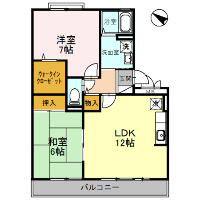 京阪本線 枚方市駅 徒歩7分 3階建 築26年の間取り写真