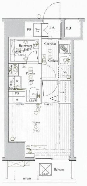 プレミアムキューブ田町の間取り写真