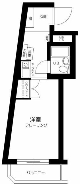 京王線 下高井戸駅 徒歩5分 5階建 築39年の間取り写真