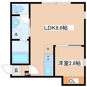 仙台市地下鉄南北線 台原駅 徒歩5分 2階建 築3年の間取り写真