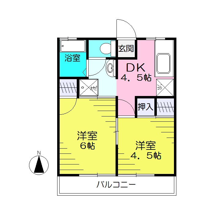 コーポオークラの間取り